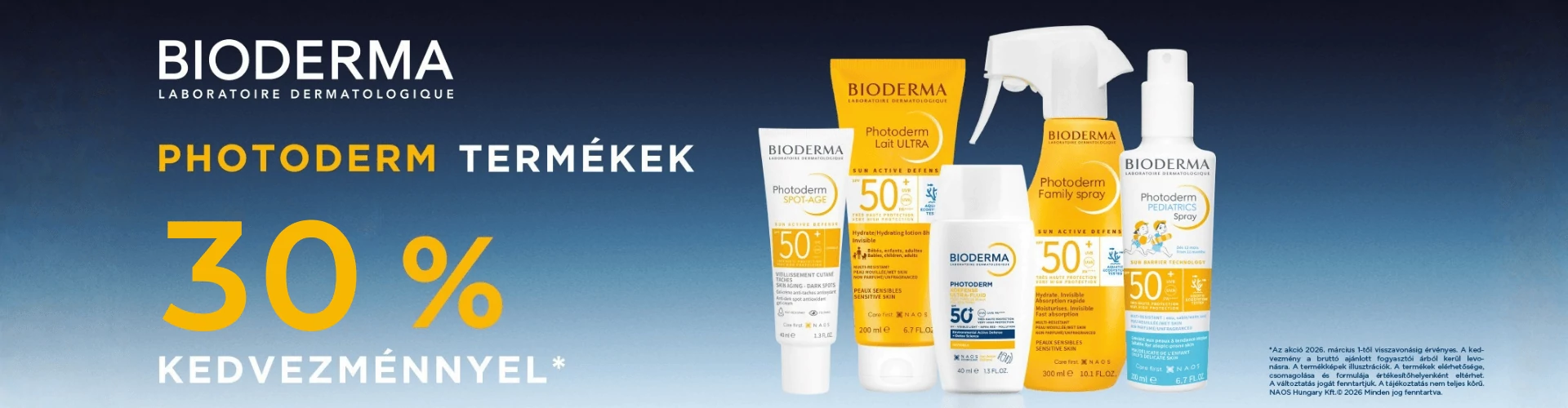 Bioderma napozók 30%