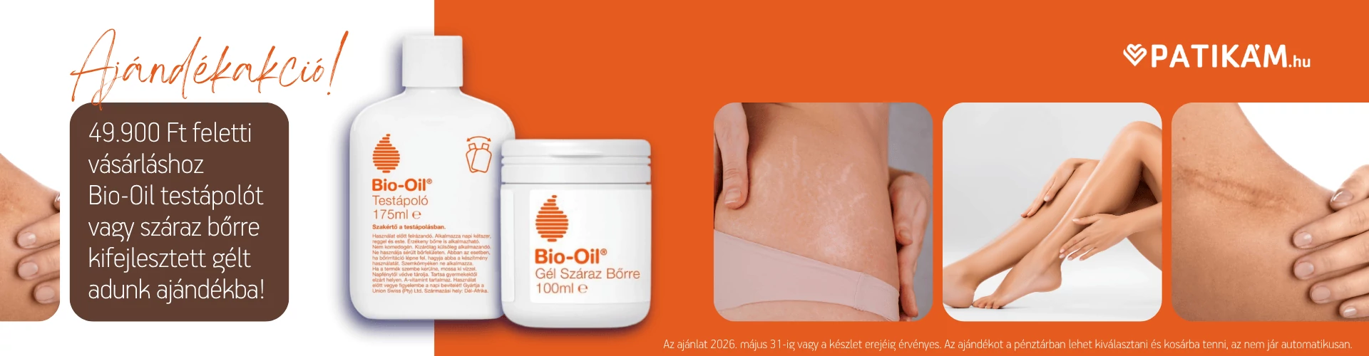 Bio-Oil testápoló ajándékba 49.900 Ft felett