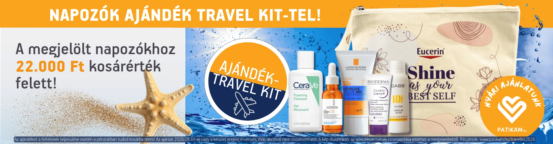 TRAVEL KIT 2026 (22e Ft felett, megjelölt napozókhoz)
